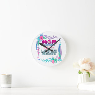 Horloge Ronde Maman Merci D'Être Ma Mère