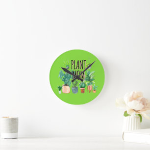 Horloge Ronde Maman plante - Jardinage, Cadeau Planter Pour Mama