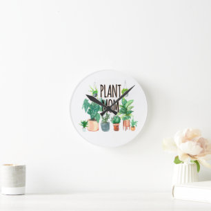 Horloge Ronde Maman plante - Jardinage, Cadeau Planter Pour Mama