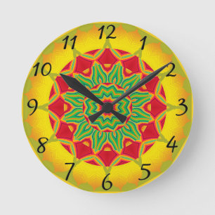 Horloge Ronde Mandala Clock