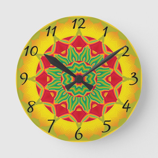 Horloge Ronde Mandala Clock (Recto)