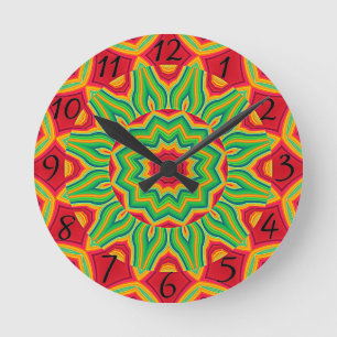 Horloge Ronde Mandala Clock