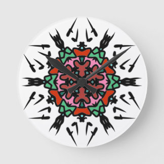 Horloge Ronde Mandala de l'Épine Sacrée