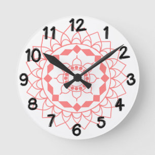 Horloge Ronde Mandala simple
