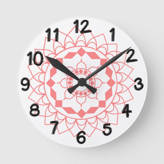 Horloge Ronde Mandala simple (Recto)