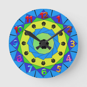 Horloge Ronde Mandala Wall Clock