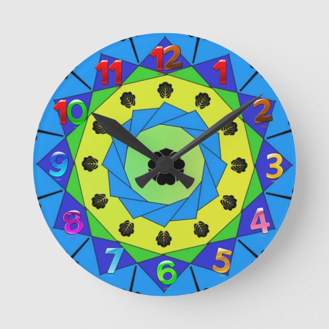 Horloge Ronde Mandala Wall Clock (Recto)