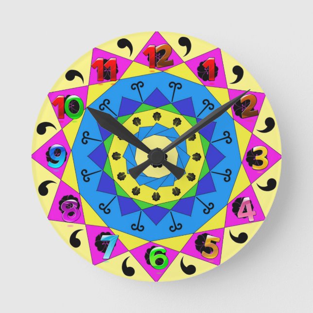 Horloge Ronde Mandala Wall Clock (Recto)