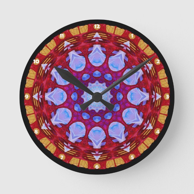 Horloge Ronde Mandala Wall Clock (Recto)