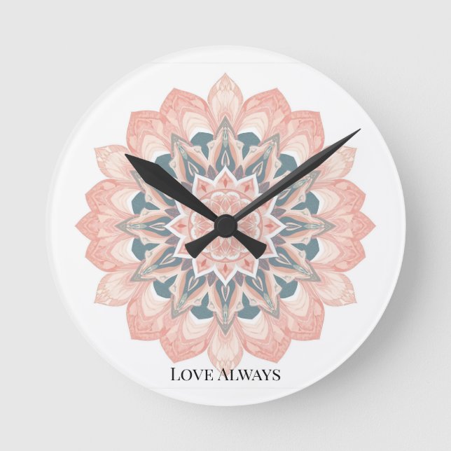 Horloge Ronde Mandala Wall Clock - Art Arabesque (Recto)