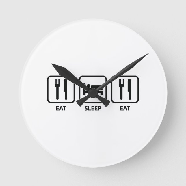 Horloge Ronde Mange Dormir Mange (Recto)