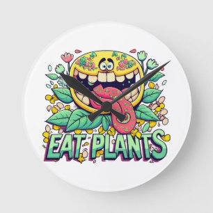 Horloge Ronde Manger des plantes