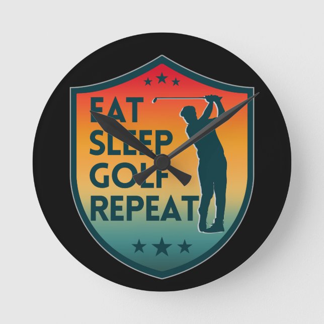 HORLOGE RONDE MANGER DORMIR GOLF RÉPÉTER (Recto)