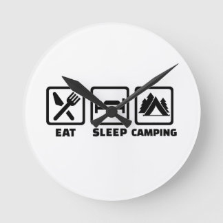 Horloge Ronde Mangez le camping