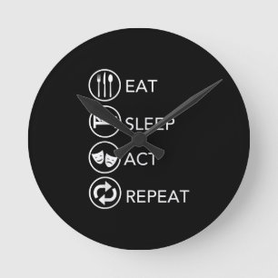 Horloge Ronde Mangez le sommeil Acte Répéter Acteurs Don intérim