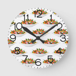 Horloge Ronde Mangez plus de plantes frais motivation salade let