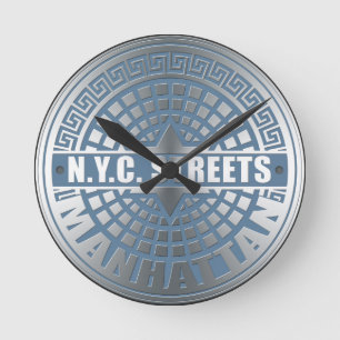 Horloge Ronde Manhole Covers Manhattan