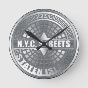 Horloge Ronde Manhole Staten Island Grey
