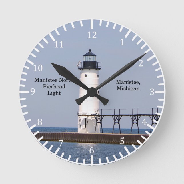 Horloge Ronde Manistee Light clock (Recto)