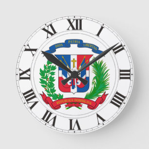 Horloge Ronde Manteau de la République Dominicaine des bras