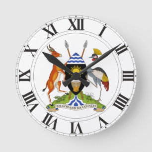Horloge Ronde Manteau de l'Ouganda des bras