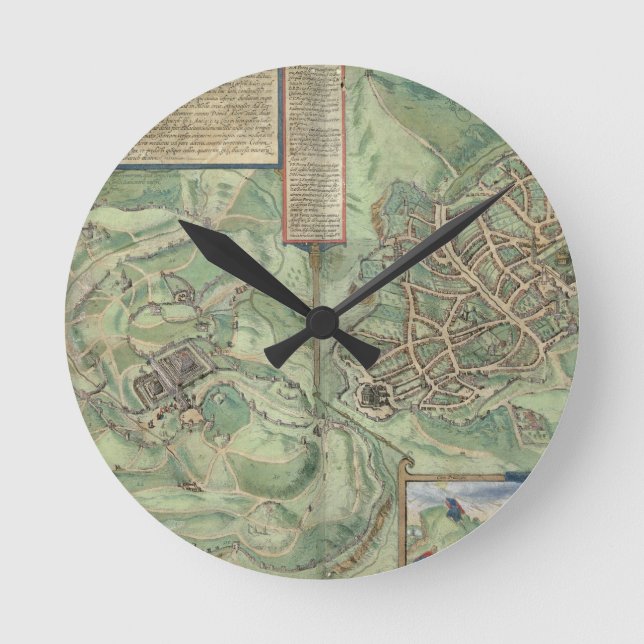 Horloge Ronde Map of Jerusalem, from 'Civitates Orbis Terrarum' (Recto)
