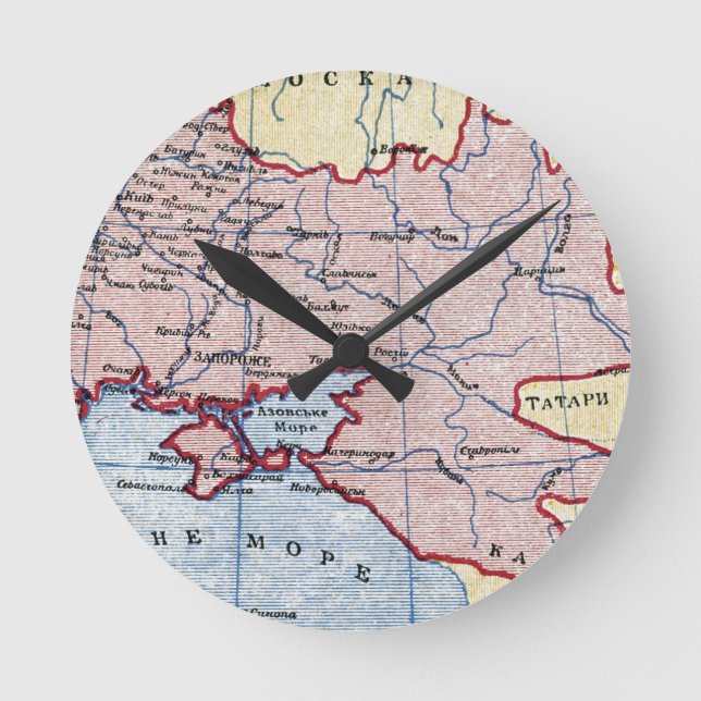 Horloge Ronde MAP: UKRAINE, c1906 (Recto)