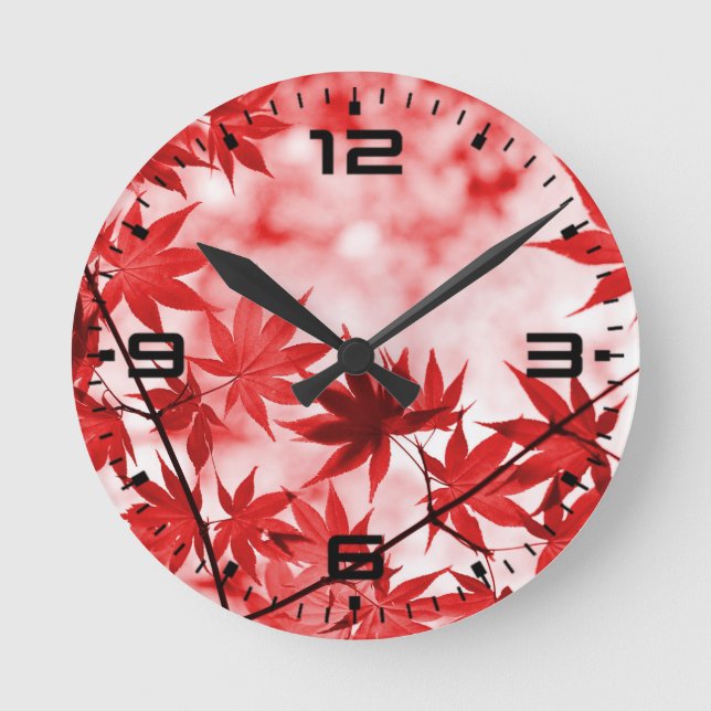 Horloge Ronde Maple Feuille Landscape Design-21355 (Recto)