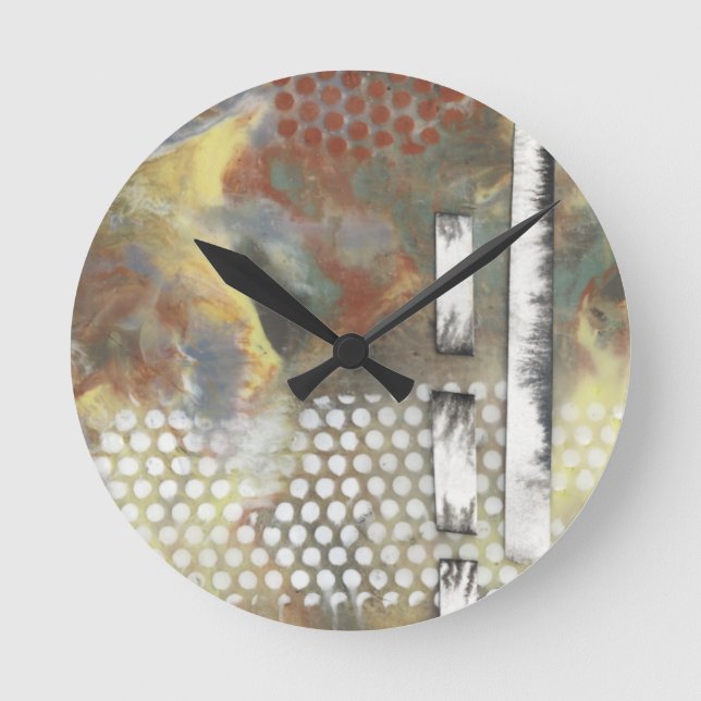 Horloge Ronde Marbled Pixels II (Recto)