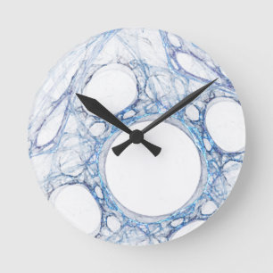Horloge Ronde MarbleIce Abstract