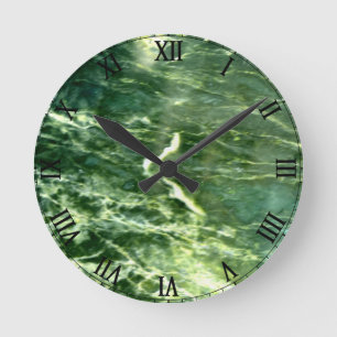 Horloge Ronde Marbre Alpi Vert