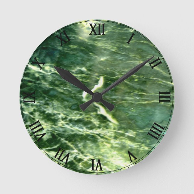 Horloge Ronde Marbre Alpi Vert (Recto)