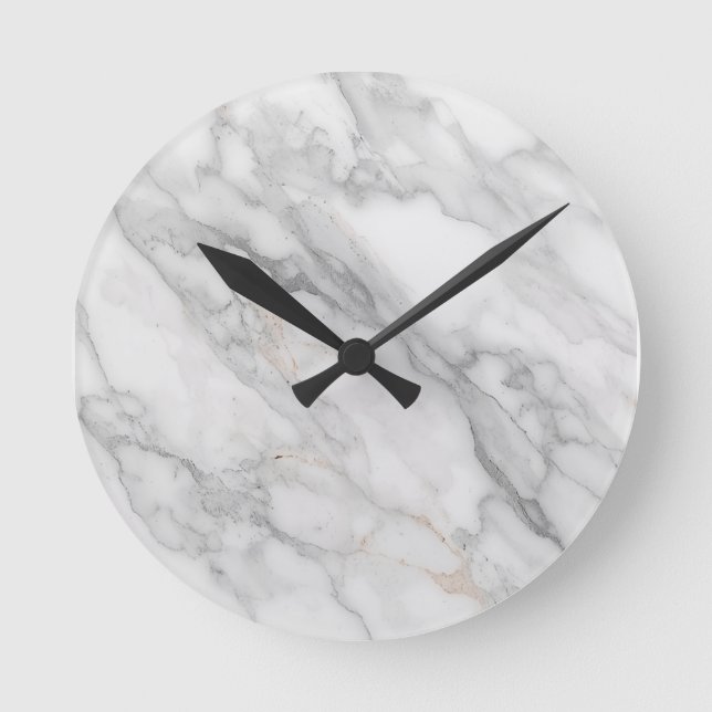 Horloge Ronde Marbre Blanc (Recto)