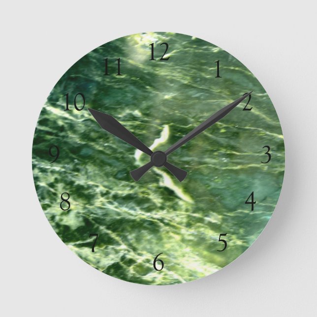 Horloge Ronde Marbre vert Alpi (Recto)
