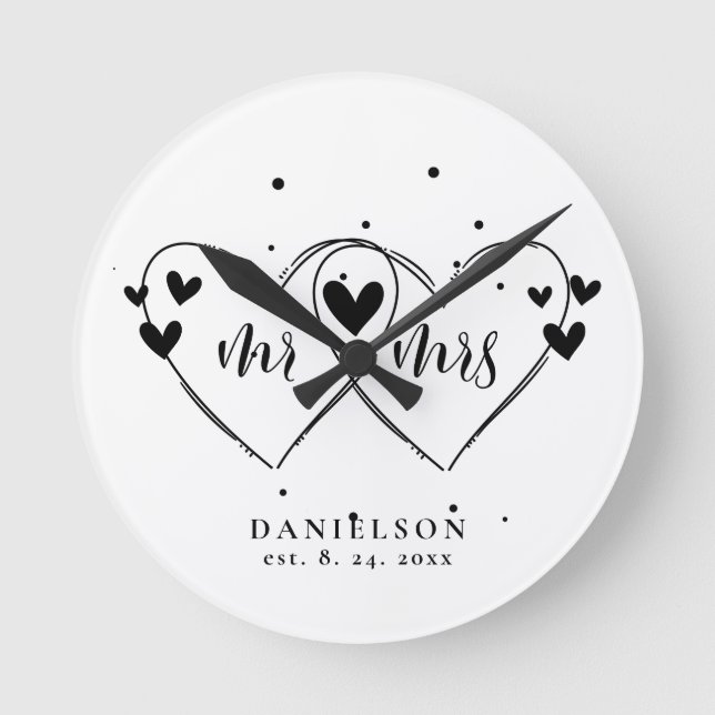 Horloge Ronde Mariage de jeunes mariés (Recto)