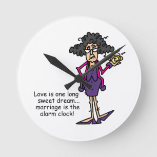 Horloge Ronde Mariage Rude Éveil