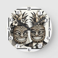 Mariée et marié Tête de Tiki d'ananas Aloha Mariag