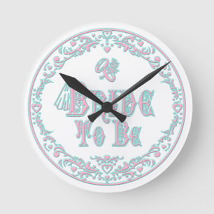 Horloge Ronde Mariée Pour Être Avec Voile, Rose Fancy - Vintage 