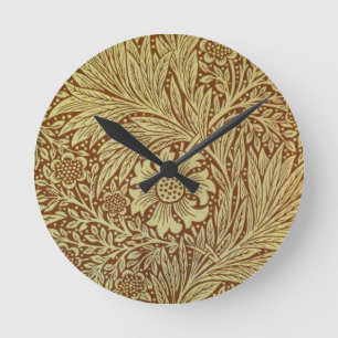 Horloge Ronde Marigold William Morris Motif d'antiquité