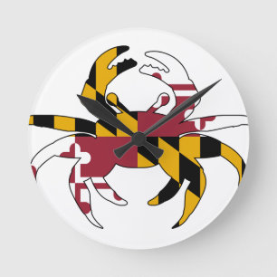 Horloge Ronde Maryland Flag