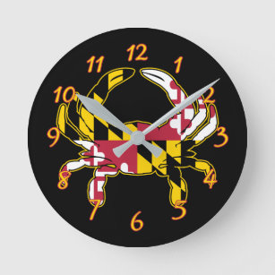 Horloge Ronde Maryland Flag