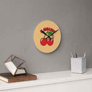 Horloge Ronde Mascotte Vintage de Turin - Style Rétro 70s