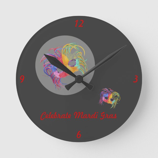 Horloge Ronde Masque à perles - (Recto)