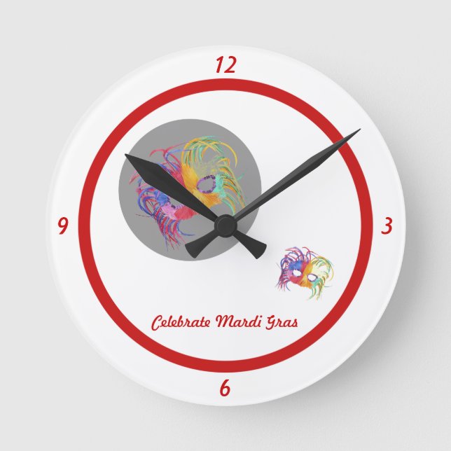 Horloge Ronde Masque perlé - (Recto)