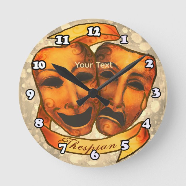 Horloge Ronde Masques d'acteur (Recto)