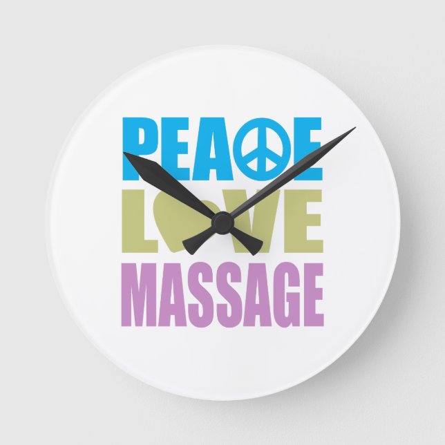 Horloge Ronde Massage Peace Love (Recto)