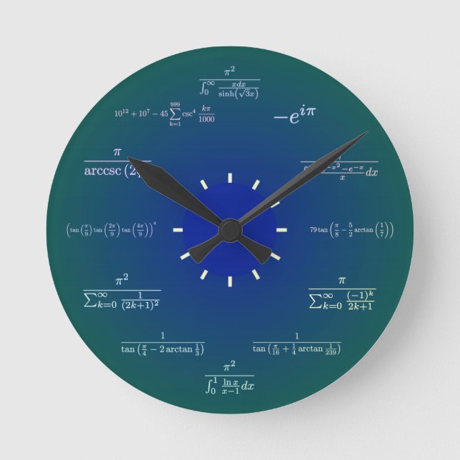 Horloge Ronde Math Clock (Recto)