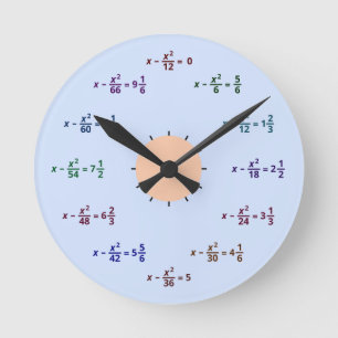 Horloge Ronde Math Clock