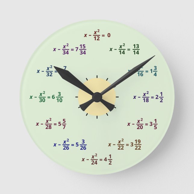 Horloge Ronde Math Clock (Recto)