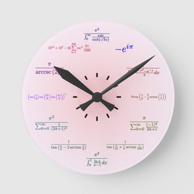 Horloge Ronde Math Clock (Recto)